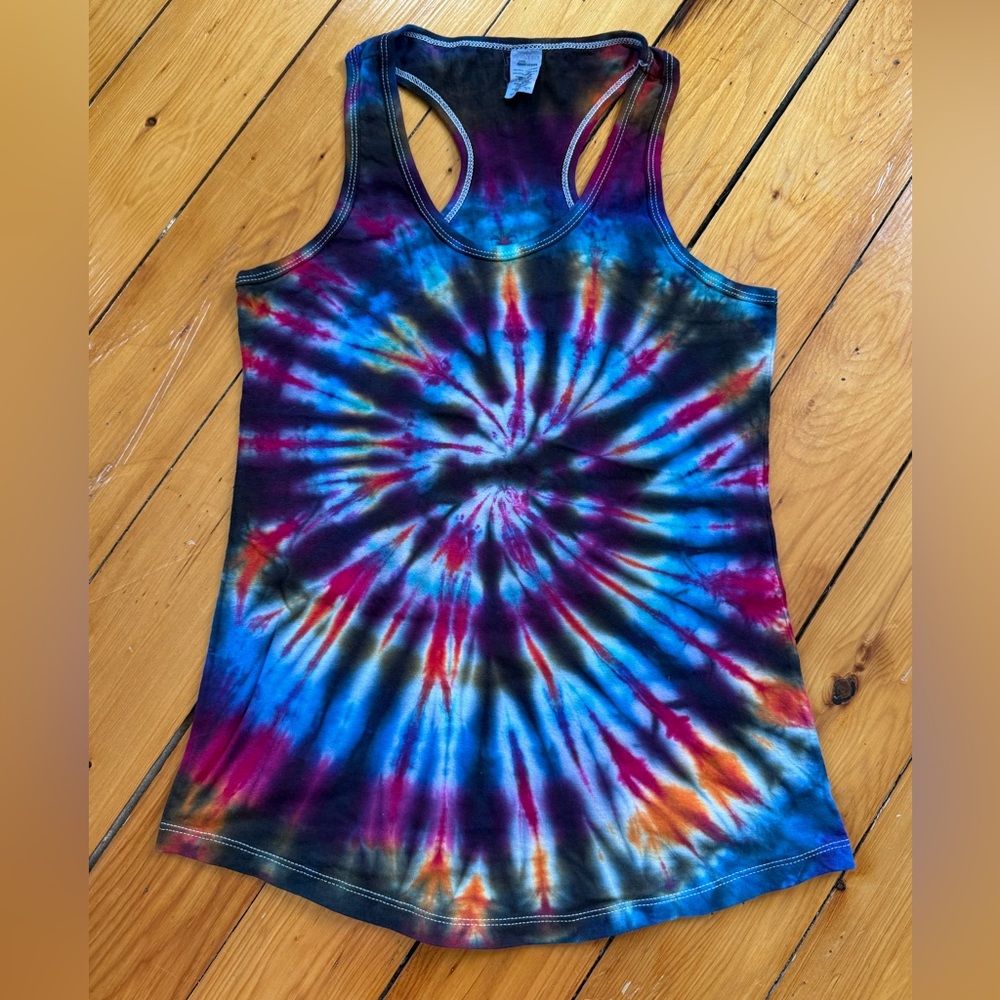 One of a Kind Tie-Dye Women's Racerback Tank Large